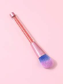 1pc Blush Brush,Crystal Glitter Handle, Professional Face Makeup Brush For Blush Powder, Portable Single Makeup Tool - Coral Pink - View 4