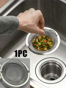 Sink Strainer With Handle, Rust-Resistant Fine Mesh Design, Universal For Kitchen And Bathroom Drains, Traps Food Residue And Hair To Prevent Clogging, Easy Drainage, Durable, Vegetable Washing Household Accessory - A - View 11