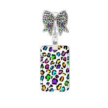 1pc Leopard Print Bow Retractable Badge Holder With Rotating Clip, ID Card Holder Set - Multicolor - View 10
