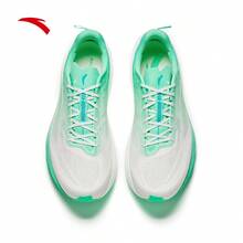 Anta Plastic Pioneer 2 Men's Nitrogen Technology Running Shoes Professional Competitive Training Carbon Plate Shock Absorption Sports Shoes - Paper White/Thousand Mountains Green-7 - View 3