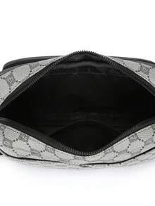 Men's Shoulder Bag Horizontal Square Versatile Youth Small Square Bag Large Capacity Casual Bag - Grey - View 5