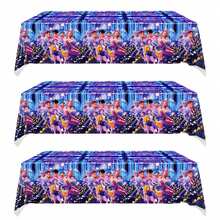 KPop Demon Hunters K-Pop Demon Huntresses Tablecloths,  Table Covers Printed With  Patterns, Waterproof And Durable Rectangular Design. Suitable For Fan Gatherings, Birthday Parties, Outdoor Picnics, Dorm Room Decor, Live Streaming Backgrounds And Daily Use, It Is An Ideal Fan Collectible, Graduation Gift And Party Decoration. - View 1