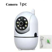 1pc/2pcs Indoor WiFi Security Camera, 1080P Indoor Monitoring Camera, 2.4G WiFi PTZ Home Camera, Supports Two-Way Audio, Full Color Night Vision, Motion Alert, Multi-User Sharing, Can Be Used As Baby Monitor And Pet Camera For Home Security, Indoor Monitoring Camera, New Year Gift, Christmas Gift, Christmas Gift For Him, Boyfriend, Grandpa - White - View 10
