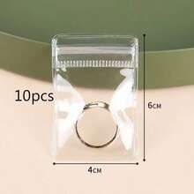 100pcs Small PVC Self-Sealing Jewelry Bags, Transparent Zipper Lock Storage Pouches For Bracelets, Rings, Earrings, Valentine's Day Gifts, Wedding Party Favors, Travel Accessories, Jewelry Display And Organization - Multicolor - View 10