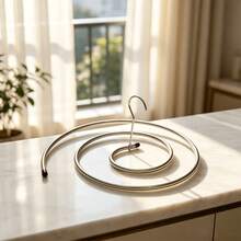 1pc Spiral Clothes Drying Rack, Snail-Shaped Stainless Steel Blanket Hanger With Hooks, 360° Ventilated Blanket Drying Rack, No Assembly Required, Space-Saving, Suitable For Quilts, Bed Sheets And Duvets - Multicolor - View 4