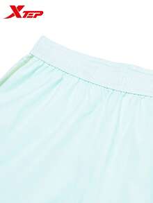 XTEP Woven Shorts | Women's New Ice Silk Cool-Touch Outdoor Sun Protection Sports Shorts, Ethereal Blue - Ethereal Blue - View 4