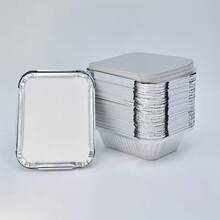 Disposable Aluminum Foil Baking Pan Set, 230ml With Lid, Perfect For Cooking, Baking, Catering, Food Preparation, Takeout And Freezing - View 10