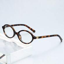 Fashionable Oval Women's Glasses With Lenses, Transparent Design, Suitable For Party, Daily Decorative Accessory - Multicolor - View 8