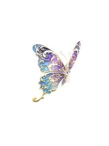 1pc Metal Translucent Butterfly Bookmark, Exquisite Hollow Colorful Creative Gift, Reading Page Clip Bookmark, Creative Souvenir, Gift For Best Friend - Multicolor - View 12