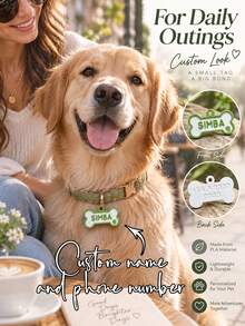 Personalized 3D Printed Bone Pet ID Tag, Customizable Name & Contact Info Pet Pendant, Cute Paw Print Dog Name Tag, Customized Pet Identification Charm, Bone-Shaped Decorative Pet Tag, Commemorative Pet Accessory, Unique Gift For Pet Lovers, Durable Customized Pet Nameplate Suitable For Daily Wear, Collar Not Included - Multicolor - View 3