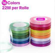 16-Piece Satin Ribbon Set, 1 Cm Wide, Each Roll 22 Meters Long, Colorful Gift Ribbons And Bow Ribbons, Suitable For Crafts And Gift Wrapping - 16pcs - View 3