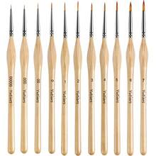 Yutiars 11pcs Fine Detail Miniature Brush Set - Triangular Handle Design - Suitable For Acrylic Painting, Miniature Model Making - High Quality Precise Bristles, Ideal For Artists And Hobbyists - Multicolor - View 13