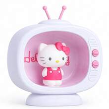 MINISO Sanrio 授權電視造型小夜燈，可愛 3D 角色檯燈，臥室桌面裝飾，女孩生日節日禮物 - -白色 - 查看 5