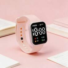 3Pcs Boys & Girls LED Digital Electronic Watch Set, Perfect For Students To Wear To School, Luminous Digital Display, Convenient Time Reading, Soft Silicone Strap, Comfortable To Wear (Gift Box Not Included) - Multicolor - View 4