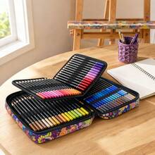120pcs Colored Pencils For Adult Coloring Books, Oil-Based Lead, With Zipper Storage Box Set - 120-color Oil-based Colored Pencils - View 2