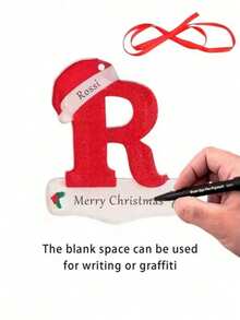 1pc Christmas Tree Decoration Letter Pendant 26 Letters Acrylic Pendant Xmas New Year Decor Ornament Home Holiday,Christmas Tree Ornaments For Ornament Personalized,Christmas - A - View 29