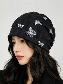 1pc New Personalized Letter Velvet Beanie Hat, Lightweight Summer, Outdoor Sports, Cool Men's Hat, Unisex Casual Spring/Autumn Cap - Multicolor - View 33