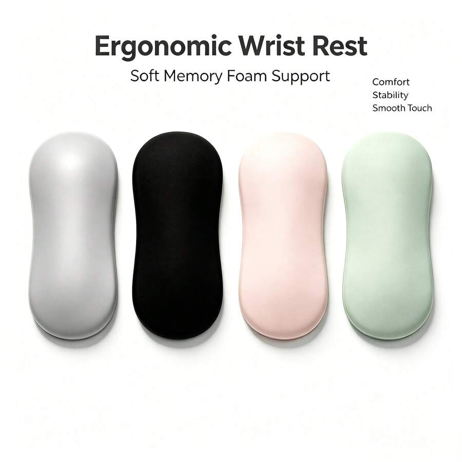 qialeduo Liquid Silicone Ergonomic Wrist Rest, Soft Air Cushion Wrist Support Pad, Suitable For Gaming/Office Mouse, Non-Slip Base, Laptop/Desktop Pain Relief Wrist Pad - View 1
