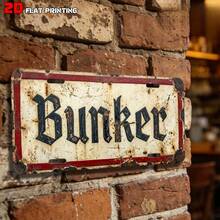 2D 1件裝 Bunker Fun 復古城堡警告木製標誌，適用於庭院牆面裝飾、圍欄、車庫、室內牆面裝飾，絕佳禮物/無需用電 - TM58 - 查看 2
