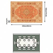 1PC Orange & Beige Classical Floral Area Rug, Middle Eastern Vintage Style Faux Cashmere Rectangular Symmetrical Totem, Machine Washable For Living Room Bedroom Daily Home Decor, Aesthetic Home Decoration - Multicolor - View 13