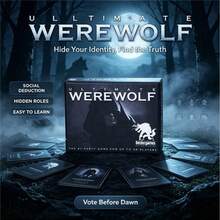 1 مجموعة لعبة بطاقات تنافسية للعب الأدوار والتشويق، سلسلة ألعاب بطاقات الذئب المتنوعة، صندوق صغير خفيف الوزن، بطاقات لعبة الهوية المخفية الغامضة والمظلمة، بطاقات سميكة ناعمة، تصميم أحادي اللون داكن بسيط، قواعد الاستنتاج والاشتباه والفوز الجماعي، حفلة خاصة للبالغين في عيد الميلاد، لعبة جمع الوحوش والاستراتيجية، مجموعة بطاقات فاخرة مع فن ذئب واقعي، ليلة لعبة الذئب - لعبة لوحة الذئب - مشاهدة 2
