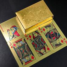 Luxury Rose Gold Foil Playing Cards, 54PCS Standard Card Deck, Premium Paper Cards With Rose Pattern Family Games, Party Entertainment & - Yellow - View 7