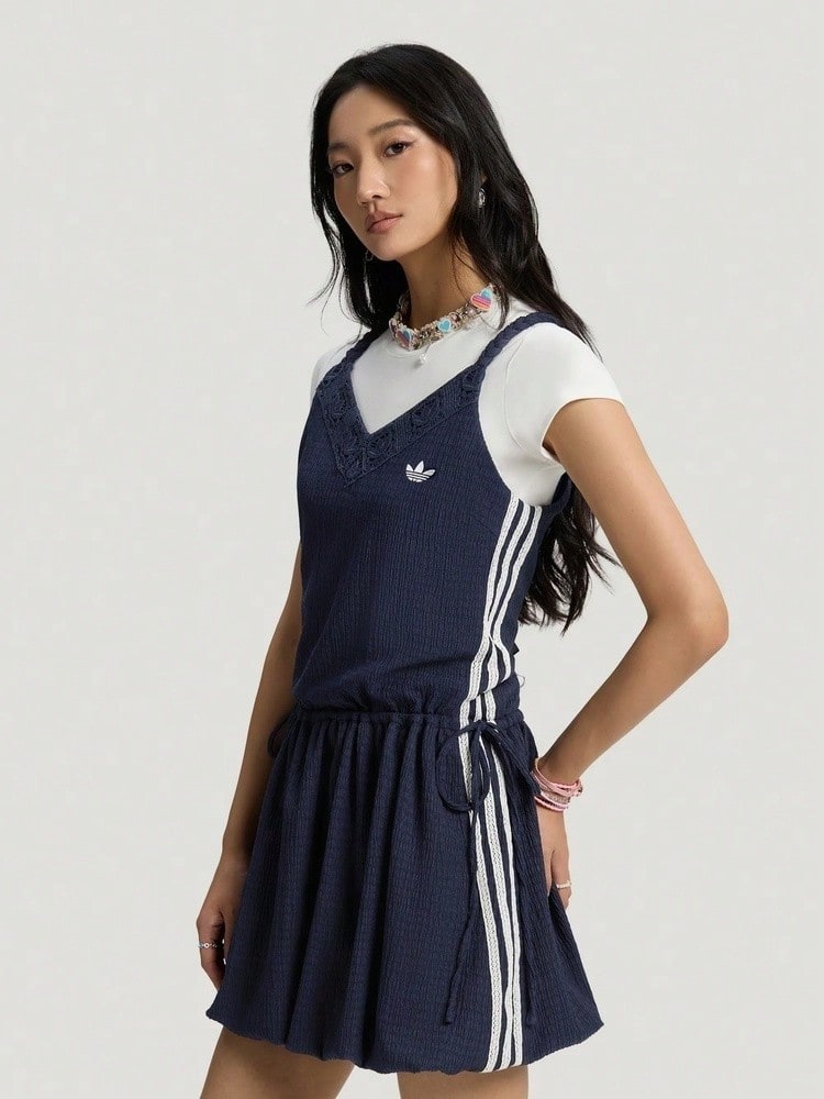 Adidas Originals Women's RESORT S DRESS Sleeveless Athletic Dress KX0725 - Navy Blue - View 1