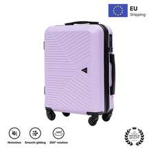 W WINGS Travel Suitcase Set 3 Pcs | Cabin, Medium And Large Hard Shell Luggage With TSA Lock, Telescopic Handle And Wheels - Dusty Purple - View 10