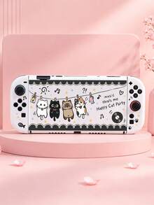 Xingji, 1pc Cartoon Cat Graffiti Pattern Game Console Protective Case, Suitable For Switch2 (2025)/Switch OLED/Switch Console, Made Of Soft TPU Material Soft Shell/Hard Shell, Universal Storage Bag, No Disassembly Required, Anti-Drop Anti-Dust, Ideal Gift Compatible With Switch Gamers - View 16