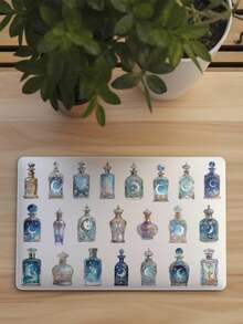 50pcs Moon Phase Bottle Sticker For Skateboards, Guitars, Laptops, Scrapbooks, Suitcases, Refrigerators, Storage Boxes, Decor DIY Graffiti Stickers - A - View 3