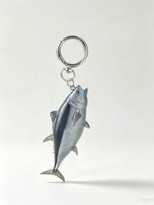 1pc Fish Shape Keychain, Creative Bass Bag Charm Pendant, Unisex Fishing Theme Bag Accessory, KeyRing Ornament For Backpack - Multicolor - View 12