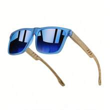 Unisex Retro Square Frame Decorative Glasses, Textured Design Temples, Colorful Coated Lenses, Multiple Colors Available, Daily Outing Street Style Casual Fashion Accessory - Multicolor - View 2