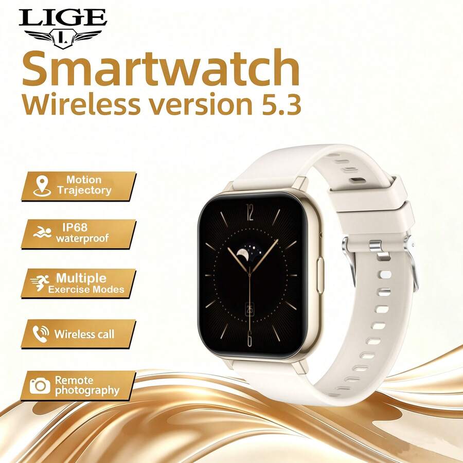 LIGE New Women's Smartwatch: Multi-Function, Waterproof, Multiple Sports Modes, Call Reminder, Weather Forecast, Activity Tracking, Multiple Color Bands, Women's Sports Watch, Holiday Gift - View 1