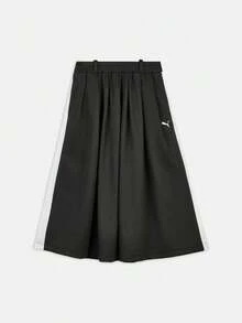 Puma Women's T7 Knitted Sports Maxi Skirt 63989501 - Black and White - View 1