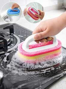 Powerful Sponge Brushes, Multi-Purpose Cleaning Tools For Removing Grease And Stains From Bathtubs, Tiles, Stovetops, Glass, Kitchens, Bathrooms And Floors. Durable Home Cleaning Accessories For Apartments And Daily Use. - A - View 6