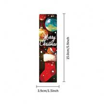 24pcs Christmas Bookmarks, Christmas Theme Holiday Party Photo Decoration Paper Bookmarks DIY Reading Cardstock - A - View 5