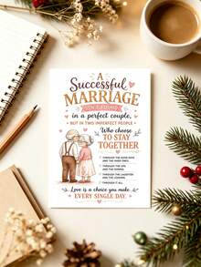 1pc Romantic Anniversary Greeting Card With Envelope, Sweet Love Message For Husband Wife Couples, For Wedding Celebration, Valentine's Day, Romantic Gift For Spouse, Blank Inside - View 7