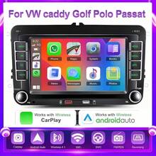 Car Radio For VW Golf MK5 MK6 Jetta Beetle Passat Sharan Tiguan Touran Seat Polo, Supports Wireless CarPlay And Android Auto, 7-Inch VW Touchscreen, With FM AM Radio - MP5 - View 2