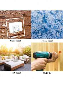 50/20/10/1pc Outdoor Light String Hooks Clips With Adhesive Backing, Waterproof UV Resistant, No Damage To Lights, No Tools Required, Multi-Scenario Compatible, Suitable For Christmas Light String Fixing, Patio, Garden And Balcony Decoration, Can Fix Wires And Hang Light Strings - Multiple Styles - View 7