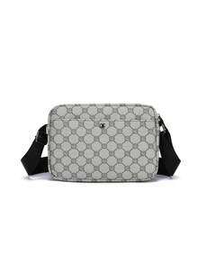 Men's Shoulder Bag Horizontal Square Versatile Youth Small Square Bag Large Capacity Casual Bag - Grey - View 6