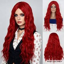 Multicolor Long Curly Wavy Synthetic Wigs For Women - Heat Resistant Cosplay Party Daily Hairpieces For Halloween Dress‑Up - Multicolor - View 19