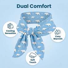 1pc Blue Snowflake Bear Neck Warmer - Blue Snowflake Bear - View 1