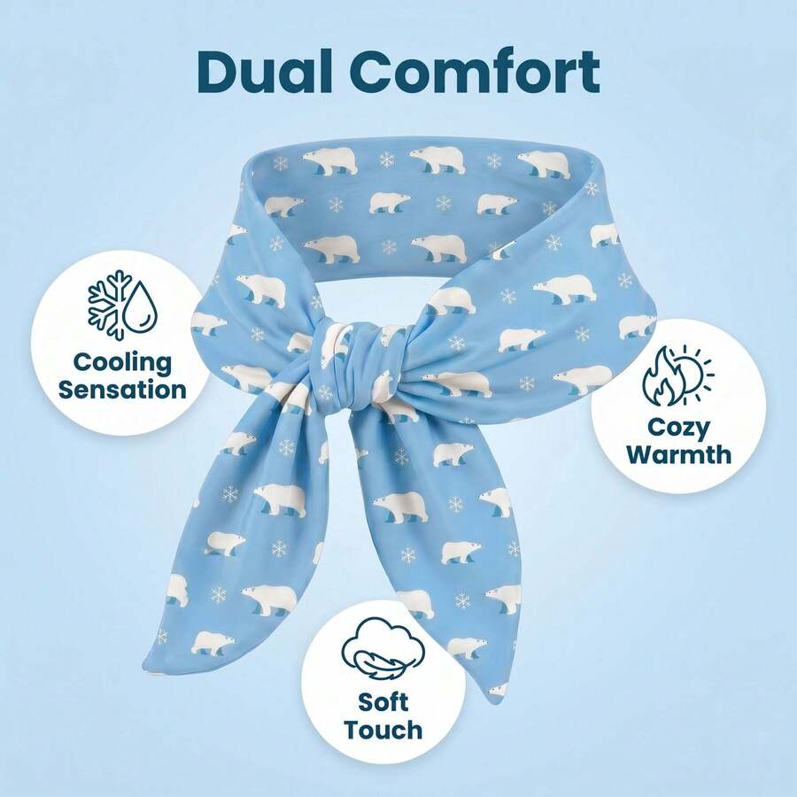 1pc Blue Snowflake Bear Neck Warmer - Blue Snowflake Bear - View 1
