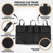 1pc Universal Car Back Seat Trunk Organizer, Car Trunk Organizer, Car Back Seat Organizer, Car Seat Organizer - Trunk Organizer - View 4