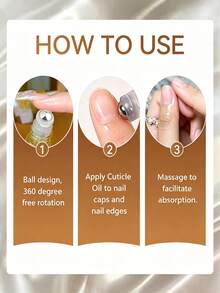 LILY'CUTE 6 Pcs 5ML Roll On Minyak Kutikula Perawatan Kuku yang Menutrisi, Melembapkan, dan Mengondisikan Secara Mendalam dengan Cepat Tanpa Rasa Berminyak dan Portabel untuk Perawatan Kuku yang Praktis - Satu ukuran cocok untuk semua. - View 9