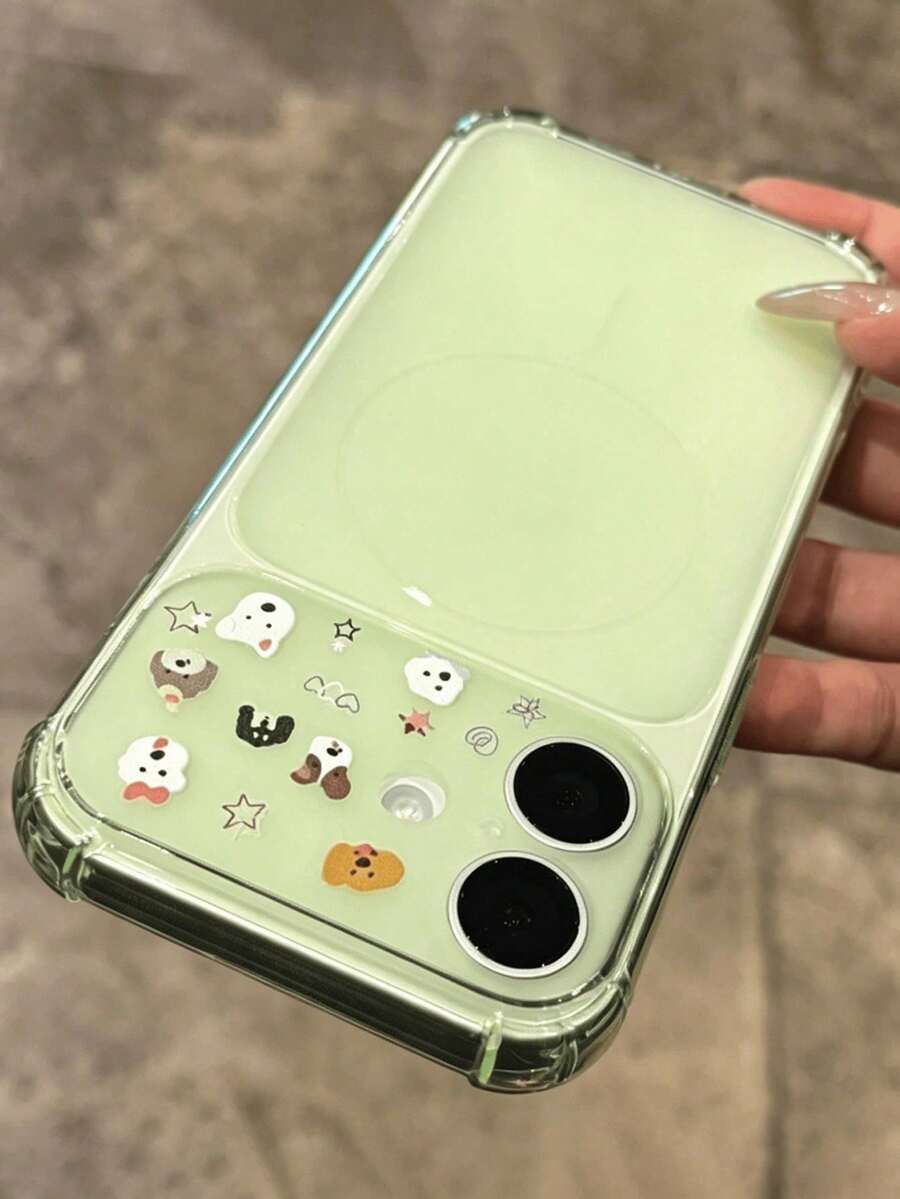 DIY貼紙手機殼 可愛熊、雪人、樹插圖貼紙 透明手機殼 相容 iPhone 18 Pro Max 18 Pro 17 Pro Max 17 Pro 17 16 Pro Max 16 Pro 16 15 Pro Max 15 Pro 15 14 Pro Max 14 Pro 13 Pro Max 12 Pro 12 11 女生創意貓耳透明防震保護殼