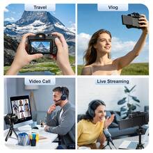 NBD Black Digital Camera 64MP 4K ,3.0-Inch Flip Screen Vlogging Camera Wide-Angle And Macro Lens With External Microphone,WIFI,16x Digital Zoom Built-In Flash,Selfie And Night Mode Ideal For Beginners( 32GB Card+2 Batteries) - View 11