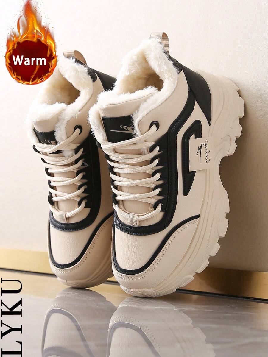 1 Pair Women's Outdoor Multi-Function 3 Colors Optional Thermal Lined Thickened Warm Snow Boots Winter Versatile Boots