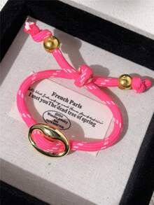 Vibrant Color, Unique Design Seashell Strawberry Heart Smiling Face Beaded Elastic Bracelet Adjustable Wristband, Suitable For Daily, Party, Wedding Wear, Gift For Friends - Multicolor - View 8