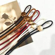 1pc Fashionable Vintage Thin Knotted Waist Belt, Adjustable Length, Suitable For Date, Outing, Daily Commute--Match With Skirt, Shirt, Coat, Fashionable Decorative Versatile Waist Rope - Multicolor - View 11